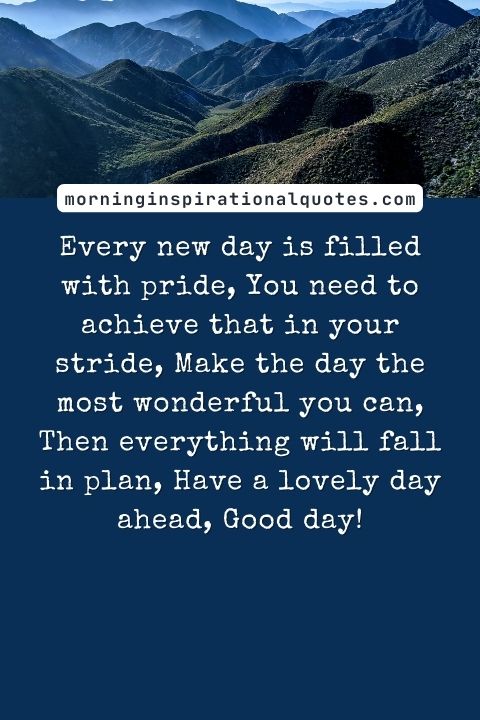 Inspirational Good Day Messages