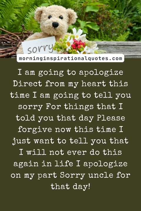 I Am Sorry Messages For Uncle