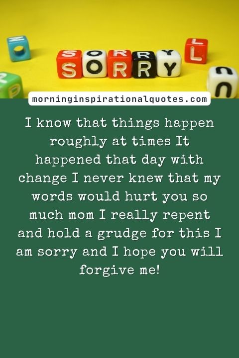 Sorry Messages For Mom