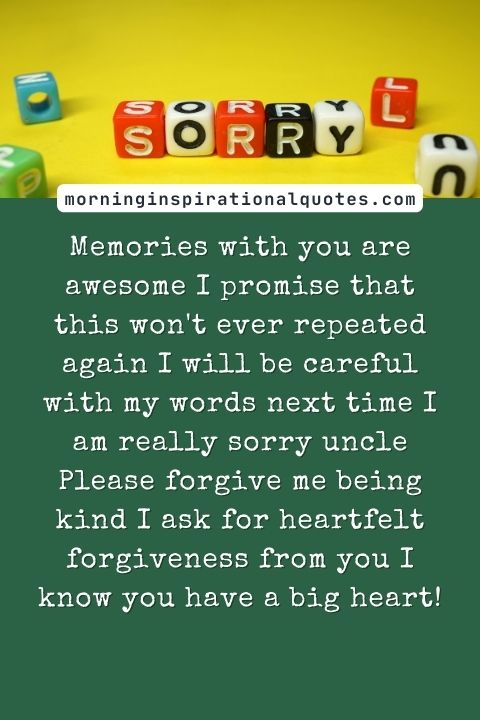 I Am Sorry Messages For Uncle