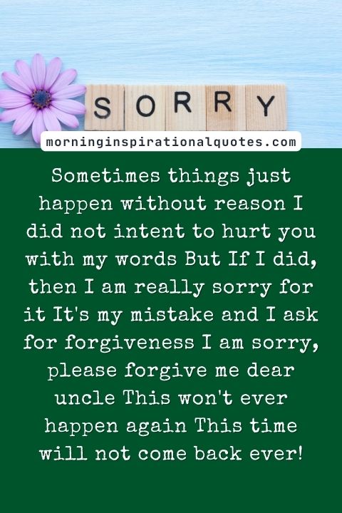 I Am Sorry Messages For Uncle