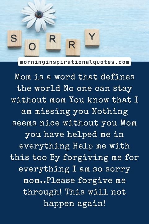 I Am Sorry Messages For Mom