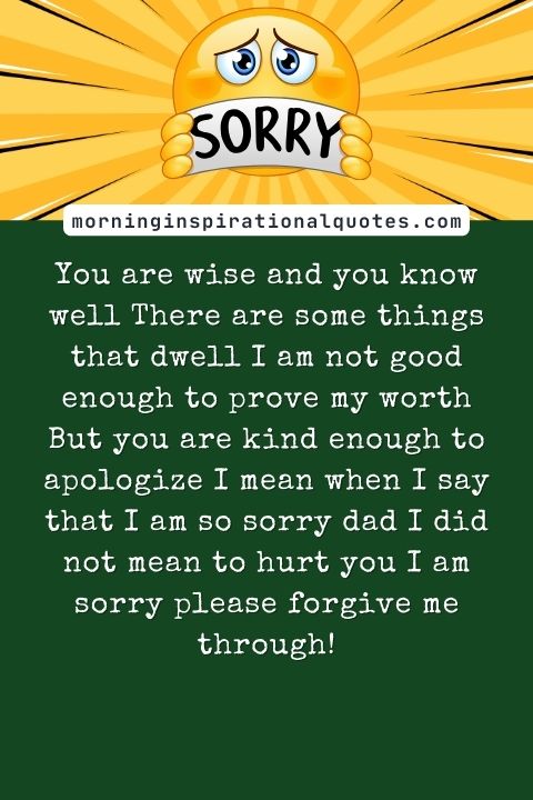 I Am Sorry Messages For Dad