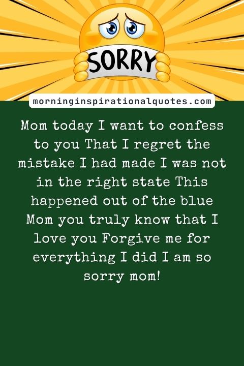 I Am Sorry Messages For Mom