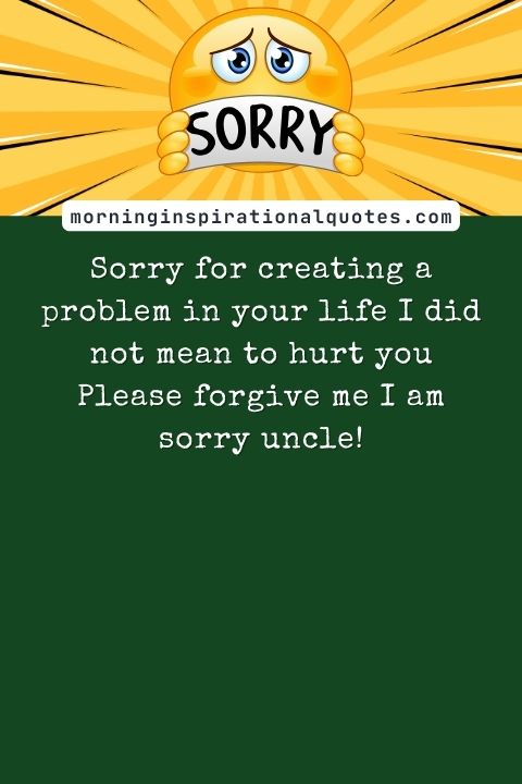 I Am Sorry Messages For Uncle