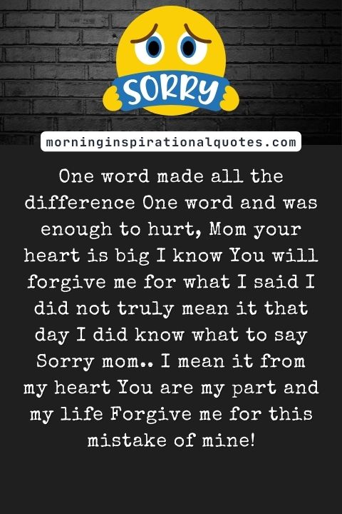 I Am Sorry Messages For Mom