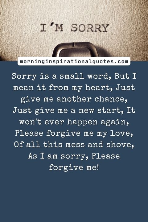 Sorry Poems For Him