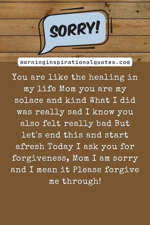 I Am Sorry Messages For Mom
