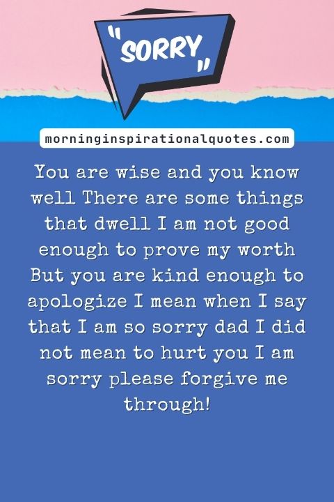 I Am Sorry Messages For Dad
