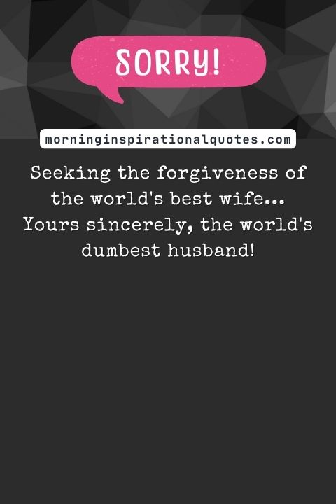 I Am Sorry Messages For Wife