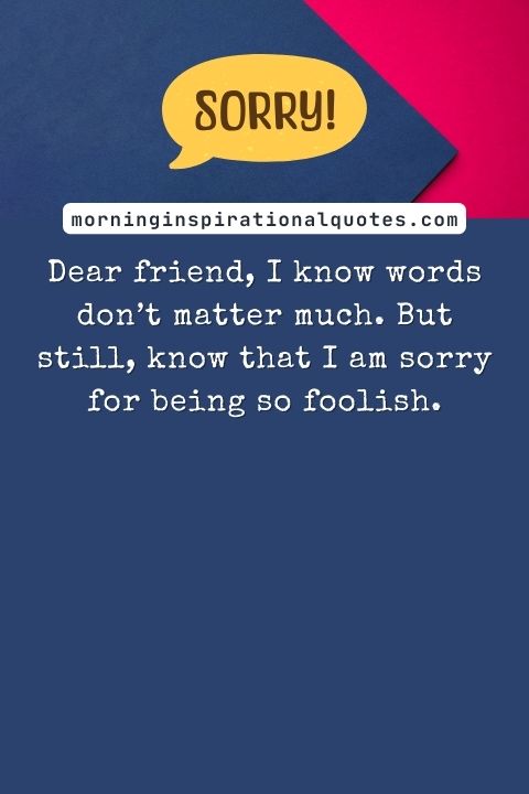 i am sorry messages for friends