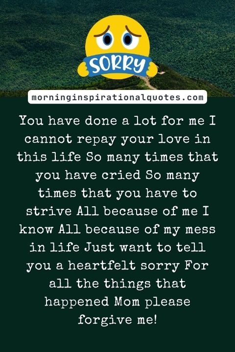 I Am Sorry Messages For Mom