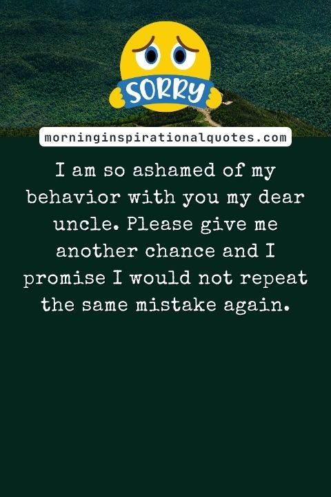 I Am Sorry Messages For Uncle