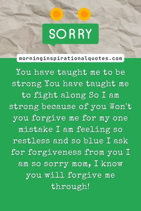 I Am Sorry Messages For Mom
