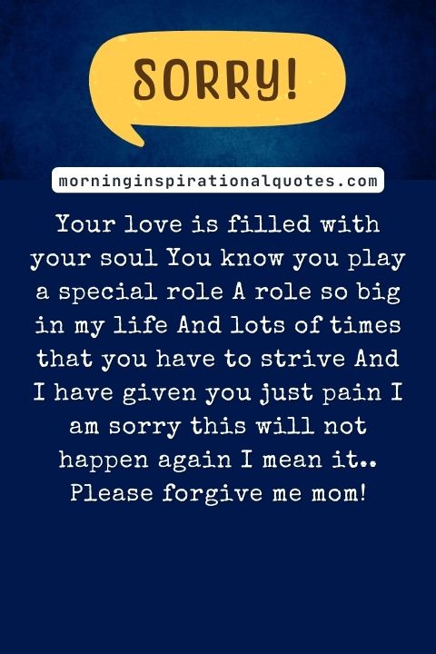 I Am Sorry Messages For Mom