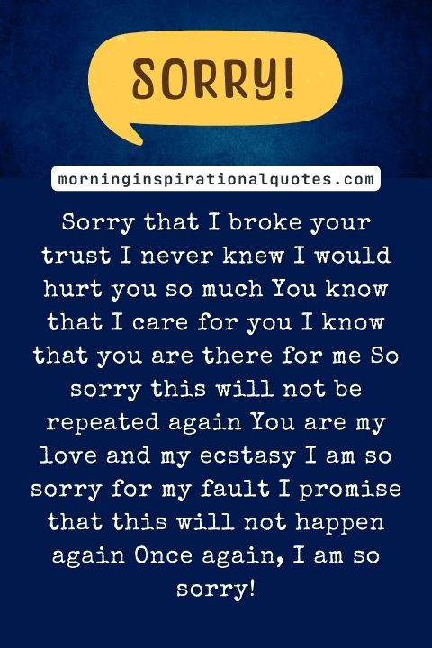 I Am Sorry Messages For Wife