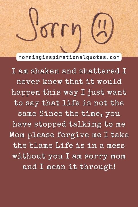 Sorry Messages For Mom