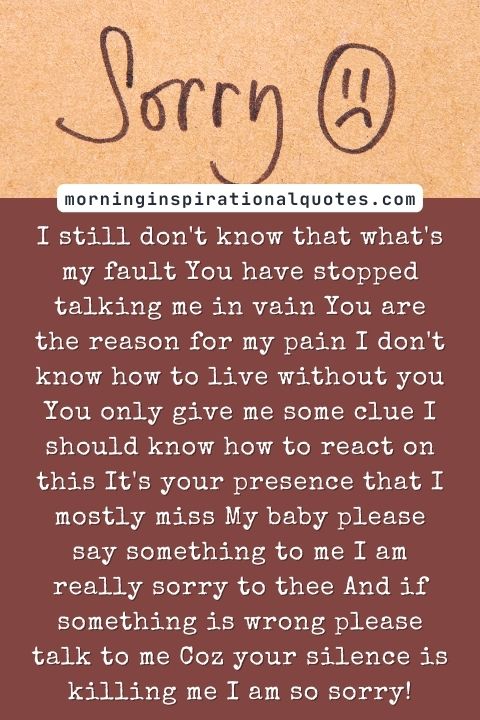 Sorry Poems For Him