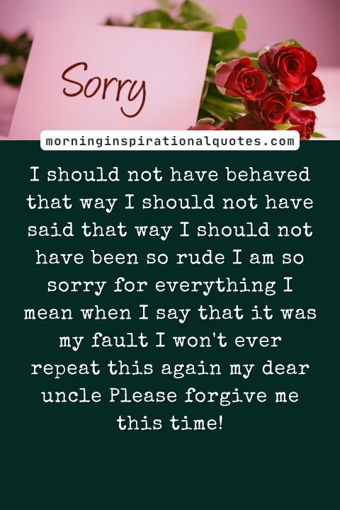 I Am Sorry Messages For Uncle