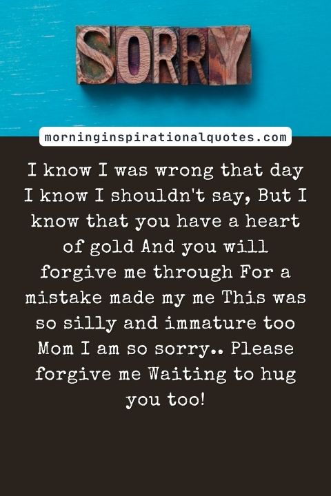 Sorry Messages For Mom