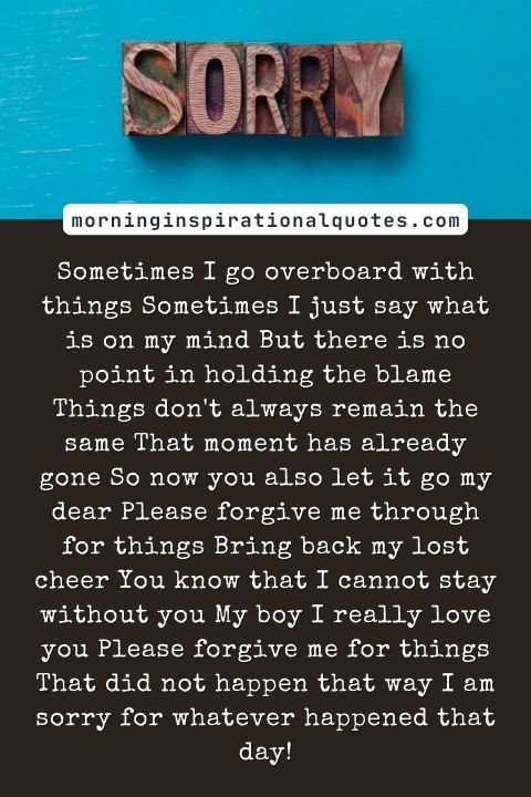 Sorry Poems For Him