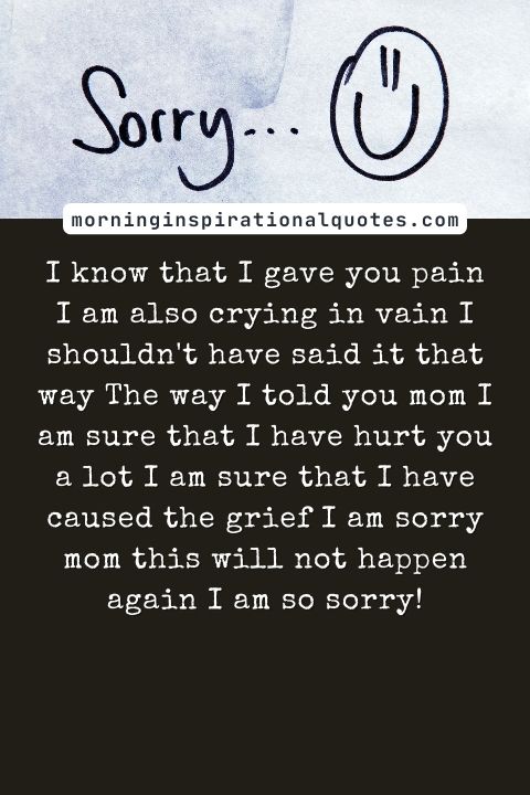Sorry Messages For Mom