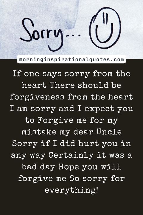 I Am Sorry Messages For Uncle